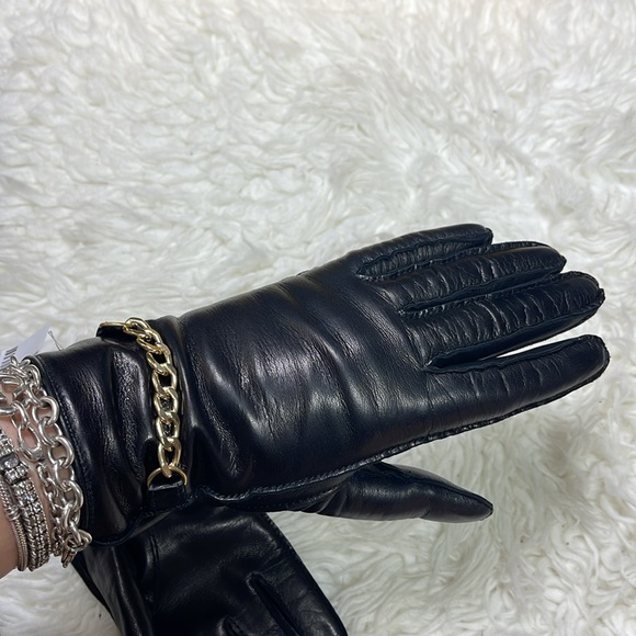 Portolano Accessories - NEW Portolano Black Soft Nappa Leather Gloves with Cashmere Lining